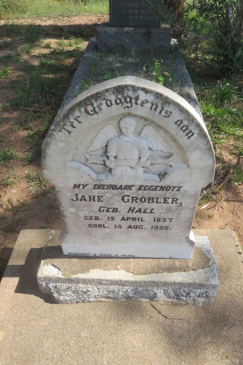 GROBLER Jane nee HALL 1857-1926