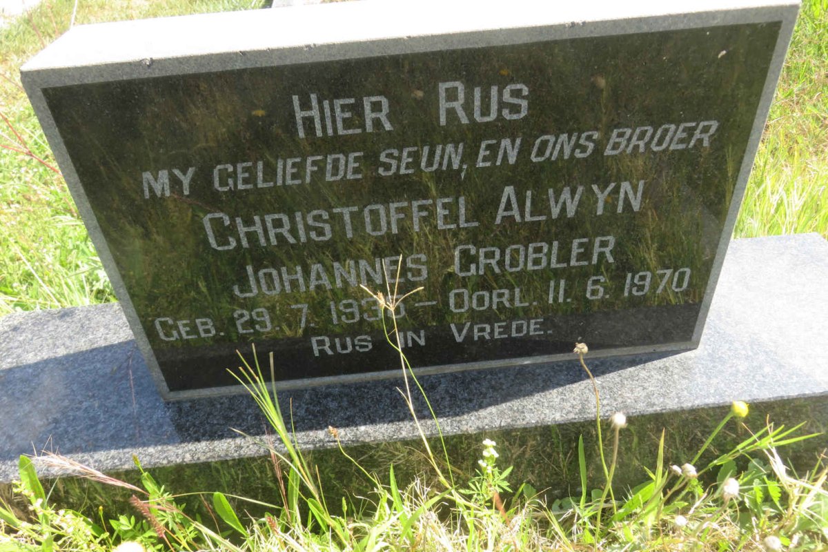 GROBLER Christoffel Alwyn Johannes 1935-1970