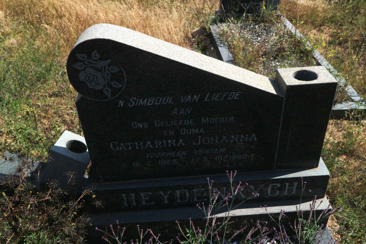 HEYDENRYCH Catharina Johanna voorheen VENTER 1928-1980