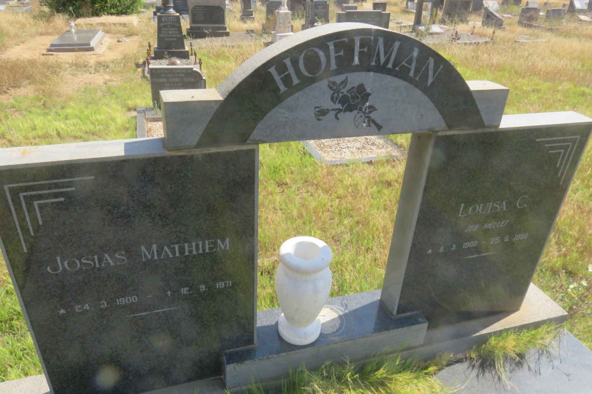 HOFFMAN Josias Mathiem 1900-1971 &amp; Louisa C. MELLET 1900-1988