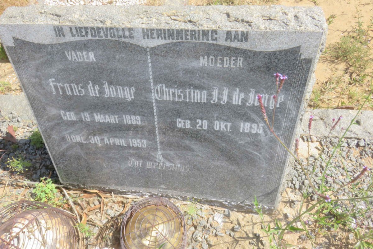 JONGE Frans, de 1889-1953 &amp; Christina J.J. 1895-