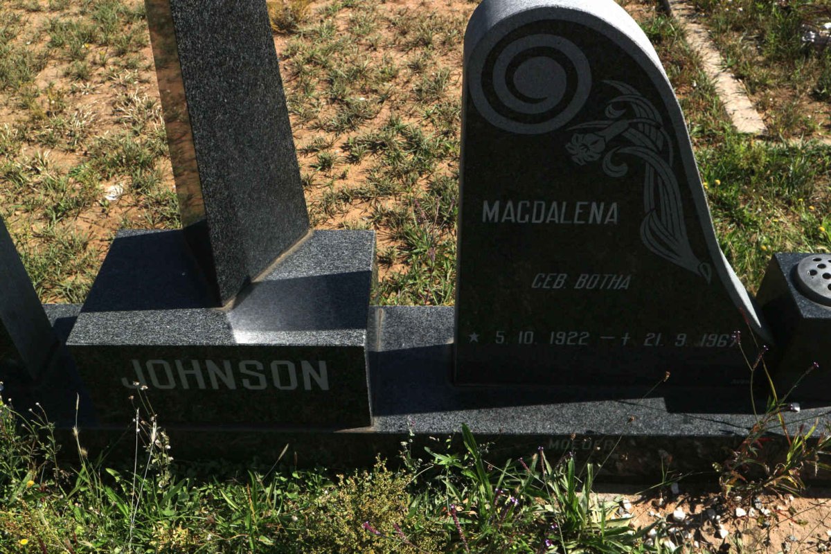 JOHNSON Willem 1911-1979 &amp; Magdalena BOTHA 1922-1967
