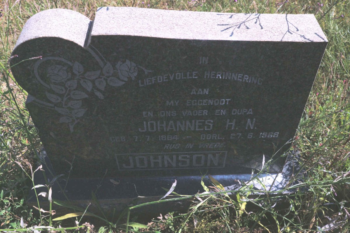 JOHNSON Johannes H.N. 1884-1968