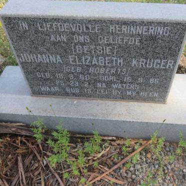 KRUGER Johanna Elizabeth nee ROBERTS 1960-1986