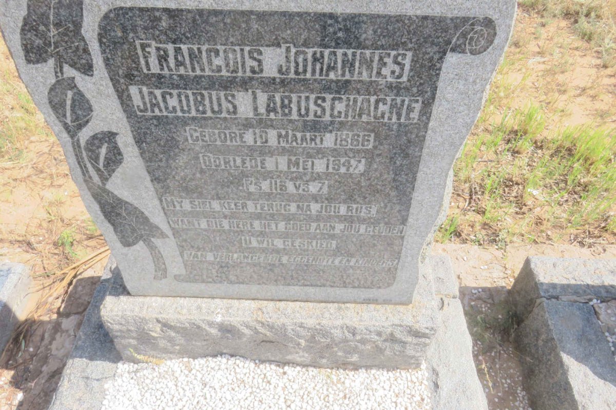LABUSCHAGNE Francois Johannes Jacobus 1866-1947
