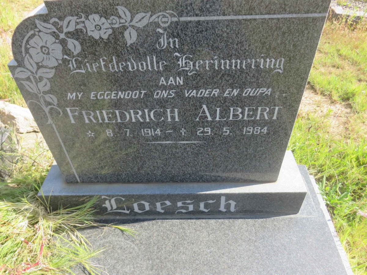 LOESCH Friedrich Albert 1914-1984