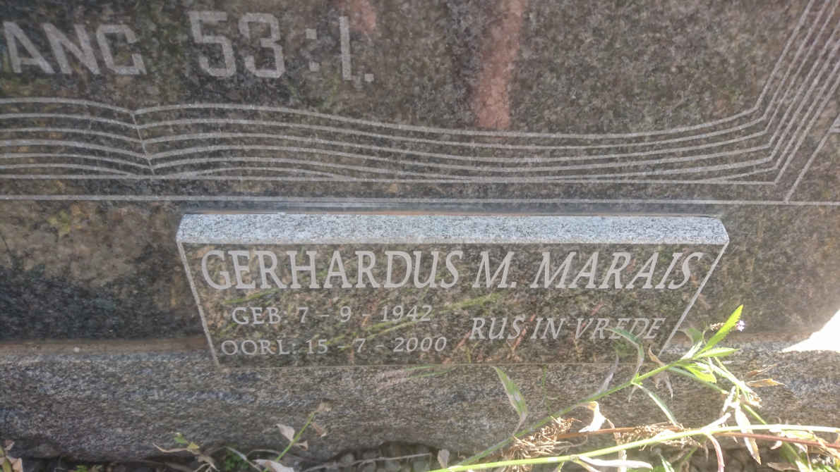MARAIS Gerhardus M. 1942-2000