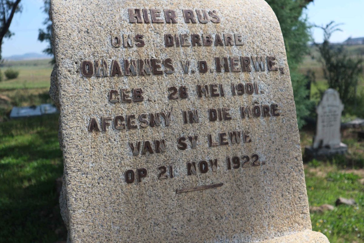 MERWE Johannes, v.d. 1901-1922