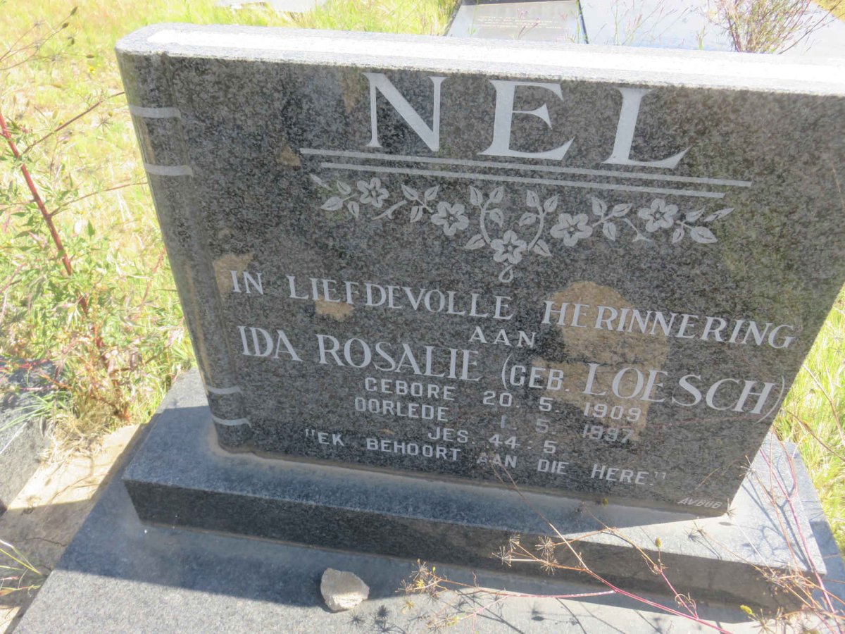 NEL Ida Rosalie nee LOESCH 1909-1997