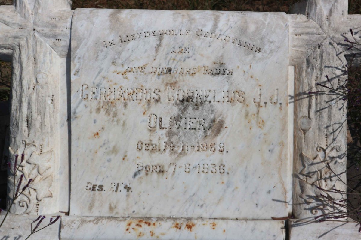 OLIVIER Gerhardus Cornelius J.J. 1859-1936
