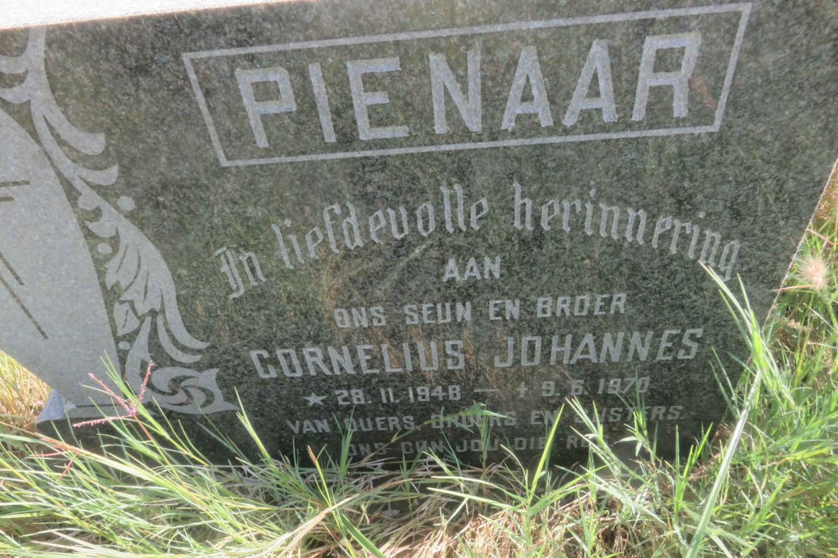 PIENAAR Cornelius Johannes 1948-1970