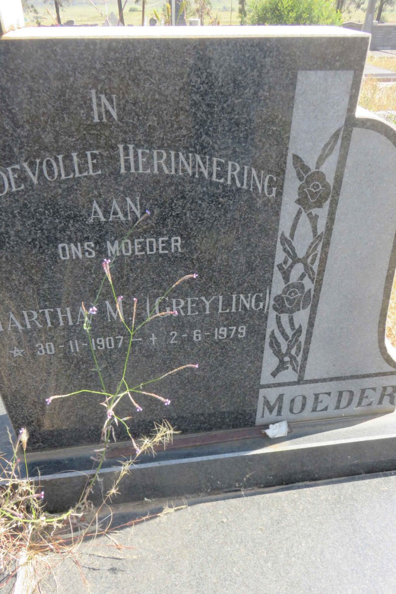 PIENAAR Ernest Hendrik 1913-1972 &amp; Martha M. GREYLING 1907-1979 _1
