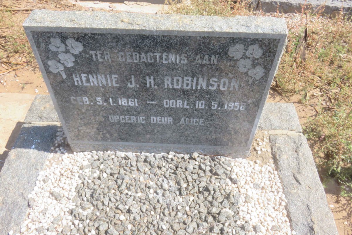 ROBINSON Hennie J.H. 1861-1958