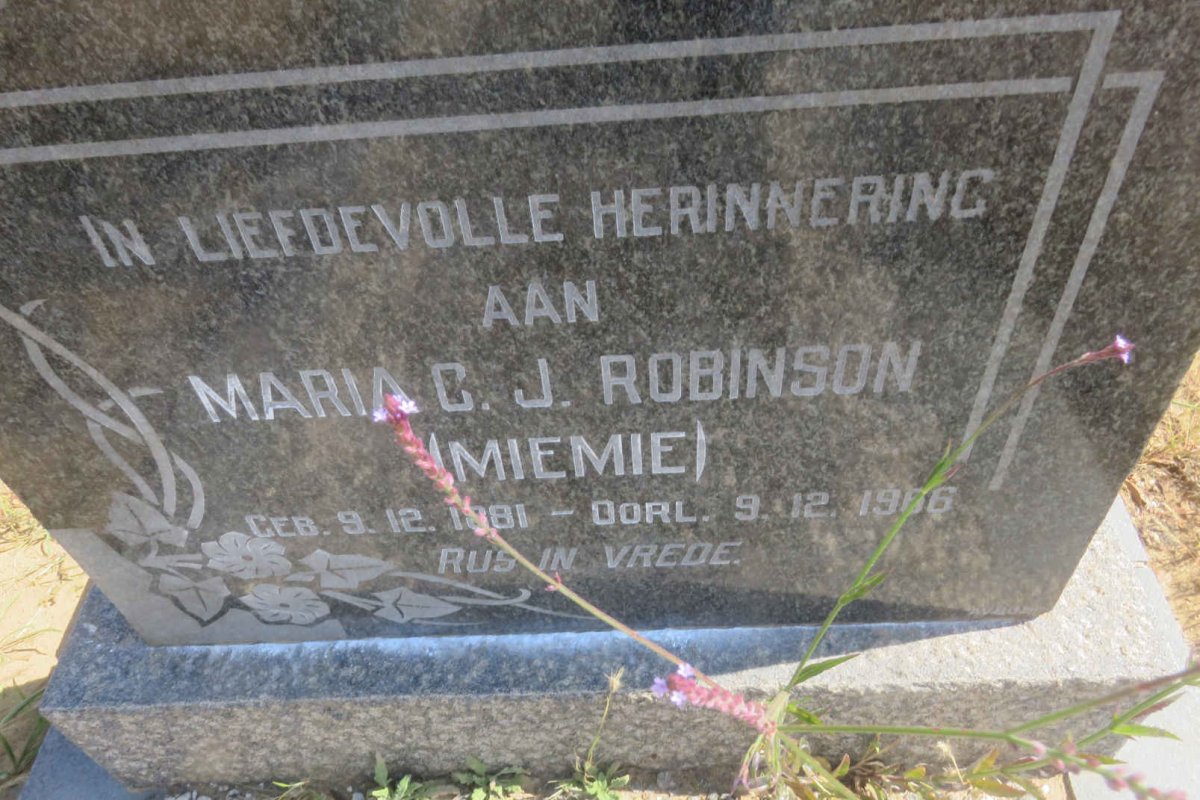 ROBINSON Maria C.J. 1881-1966