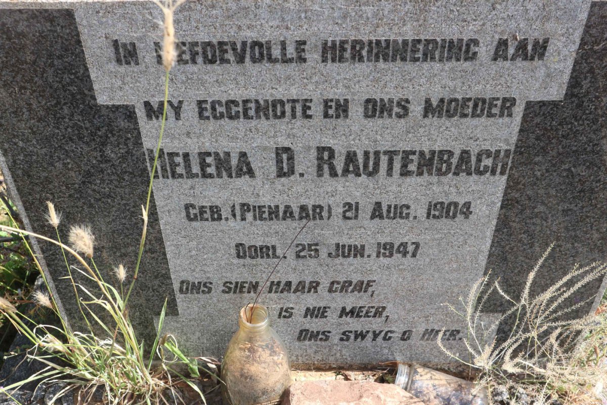 RAUTENBACH Helena D. nee PIENAAR 1904-1947