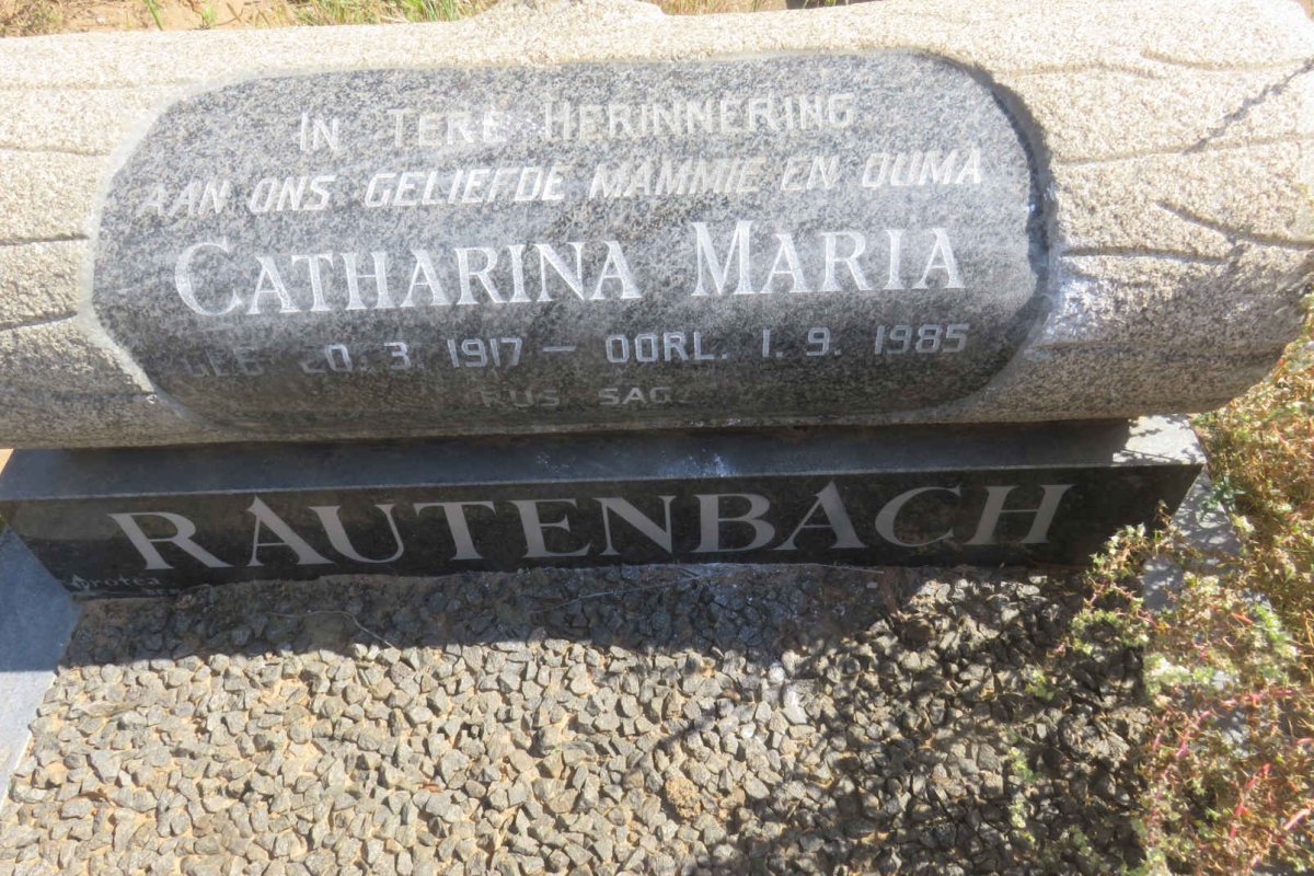 RAUTENBACH Catharina Maria 1917-1985