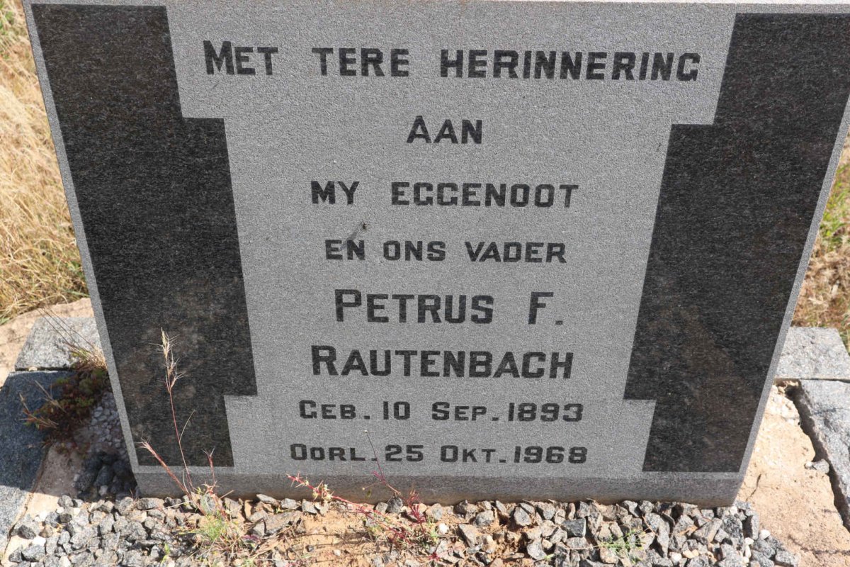 RAUTENBACH Petrus F. 1893-1968