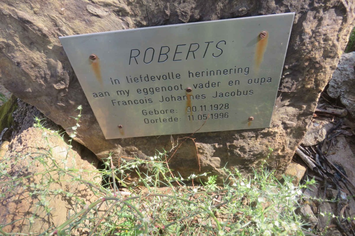 ROBERTS Francois Johannes Jacobus 1928-1996