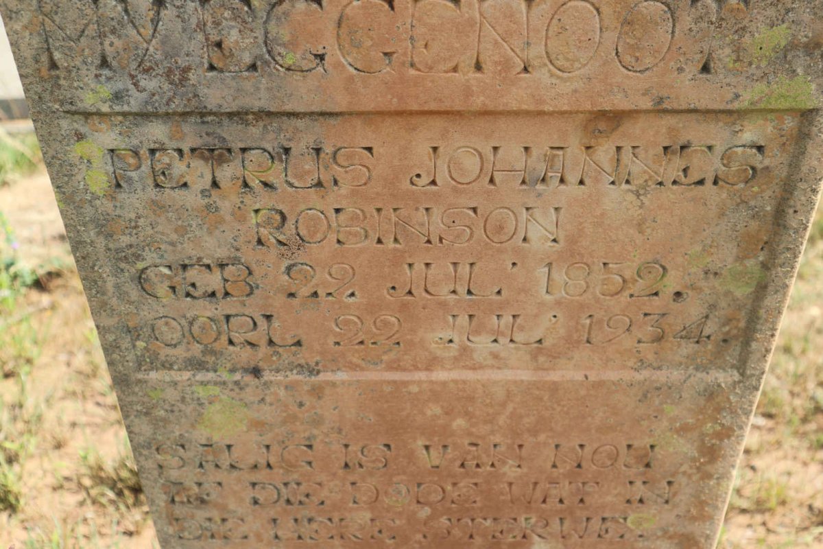 ROBINSON Petrus Johannes 1852-1934