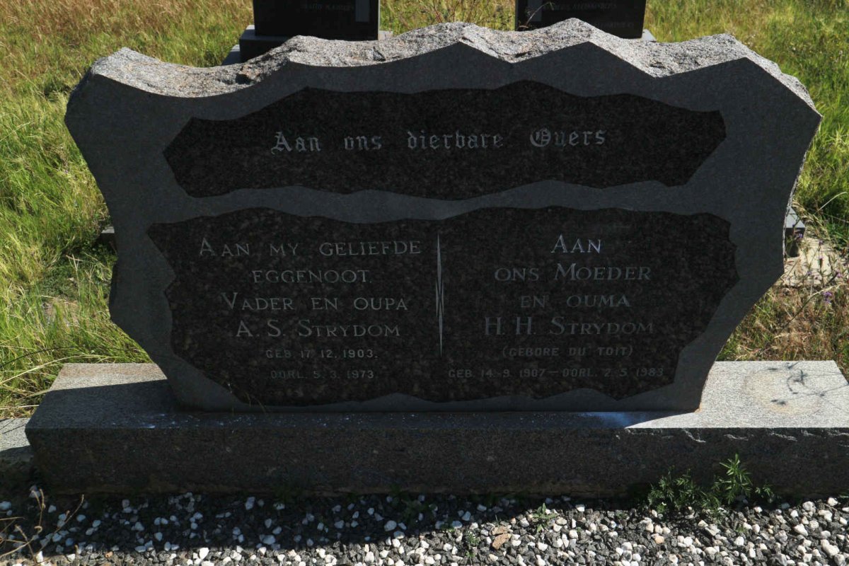 STRYDOM A.S. 1903-1973 &amp; H.H. DU TOIT 1907-1983