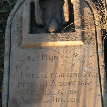 SCHOEMAN Petrus J.A. 1893-1918