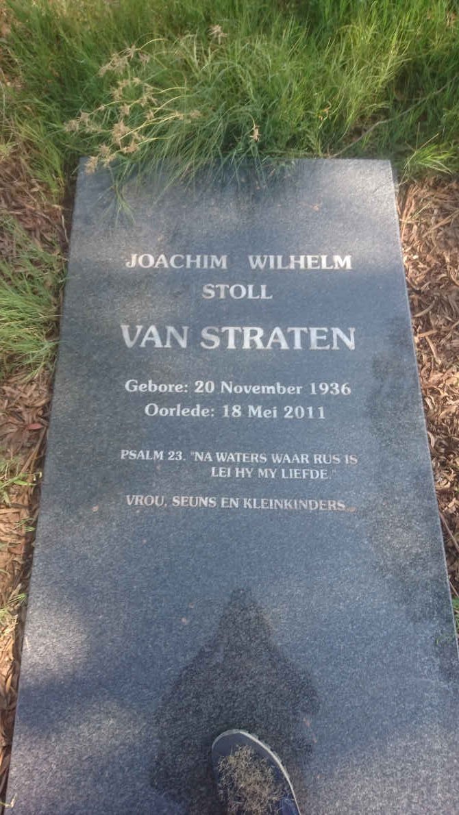 STRATEN Joachim Wilhelm Stoll, van 1936-2011