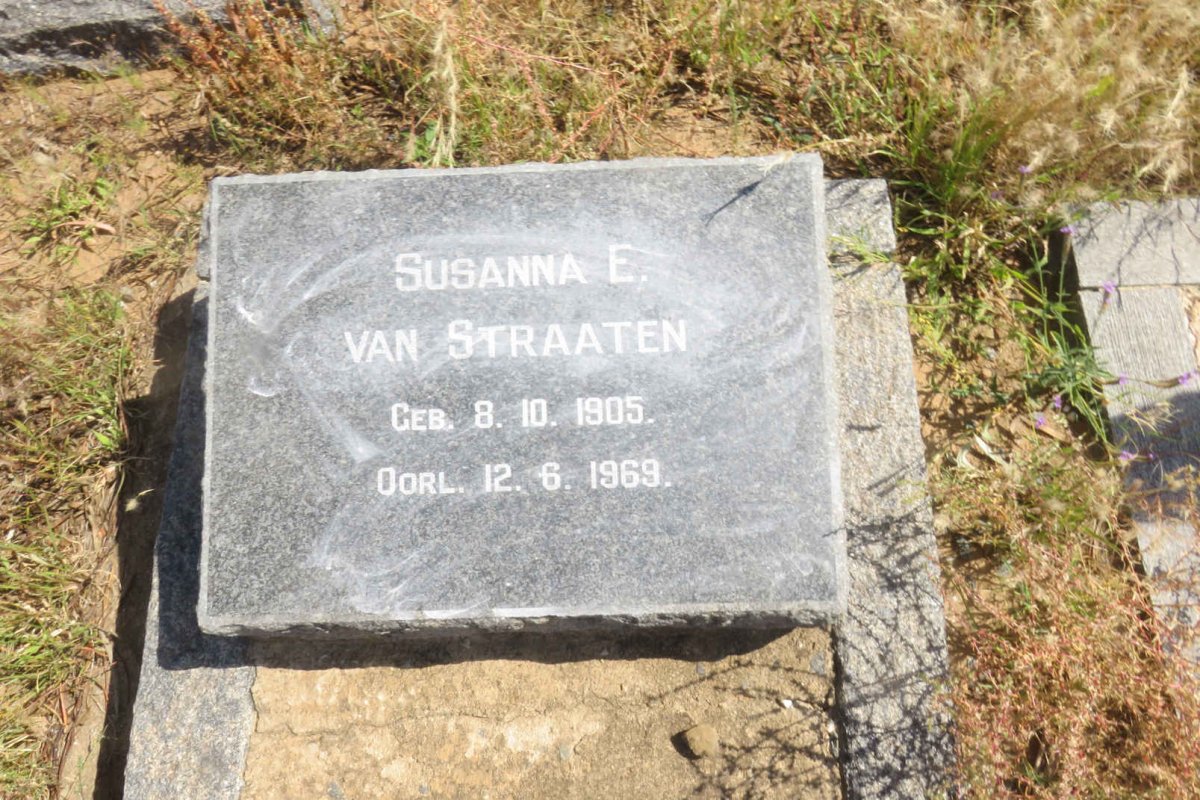 STRAATEN Susanna E., van 1905-1969