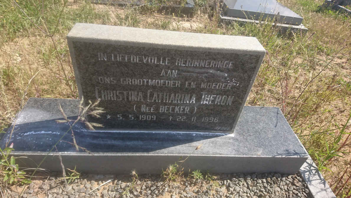 THERON Christina Catharina nee BECKER 1909-1996