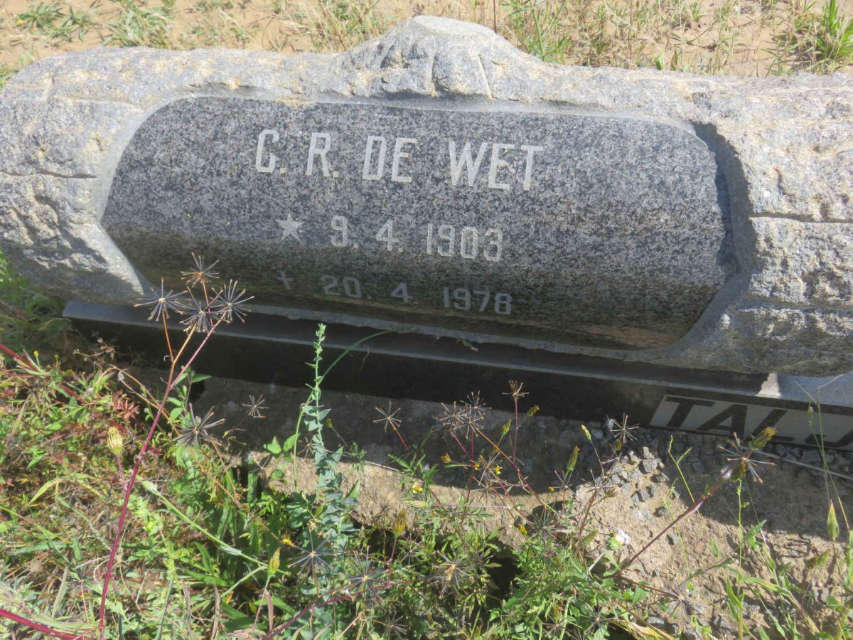 TALJAARD C.R. de Wet 1903-1978 &amp; Corrie M. NEL 1911-