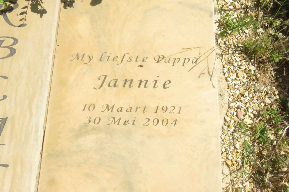 TERBLANCHE Jannie 1921-2004 &amp; Trudie 1918-2009