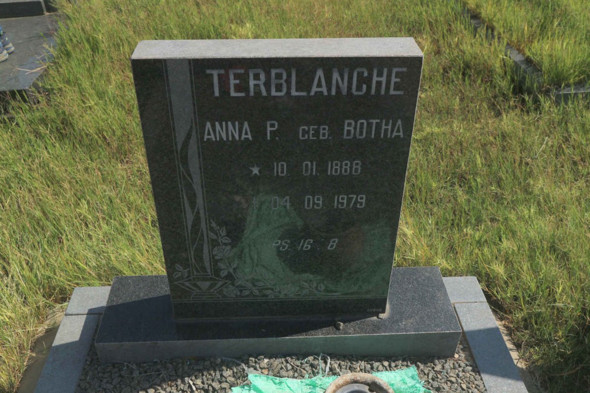 TERBLANCHE Anna P. nee BOTHA 1888-1979