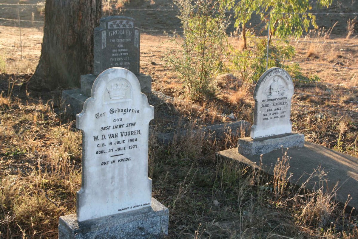 VUUREN W.D., van 1904-1927 :: GROBLER Jane nee HALL 1857-1926