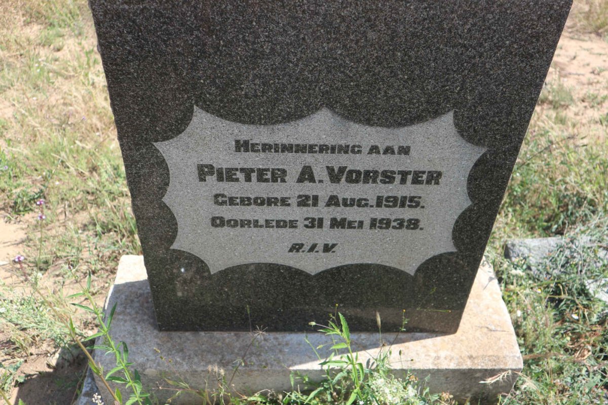 VORSTER Pieter A. 1915-1938