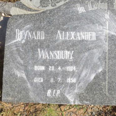 WANSBURY Reynard Alexander 1904-1958