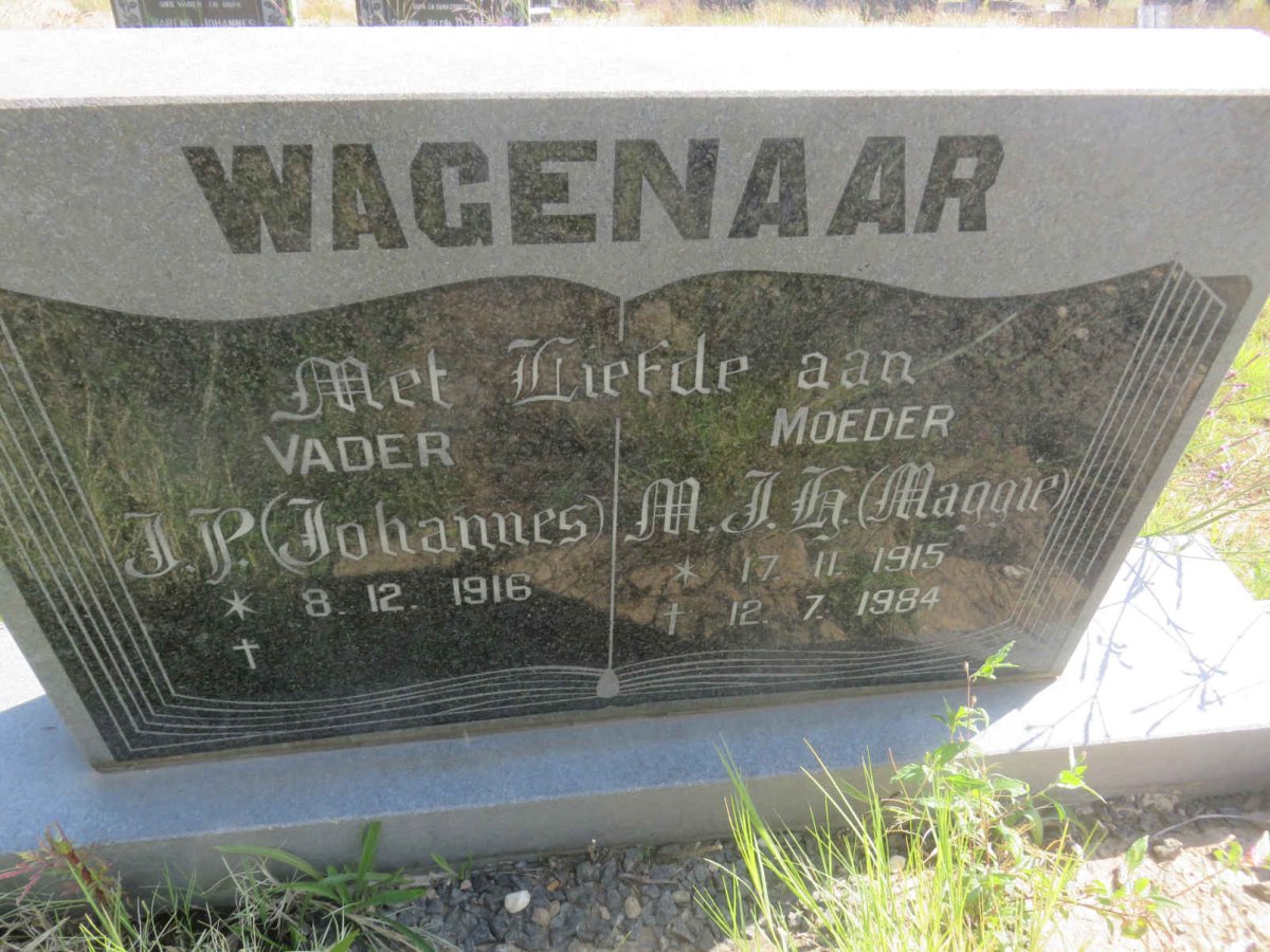 WAGENAAR J.P. 1916- &amp; M.J.H. 1915-1984