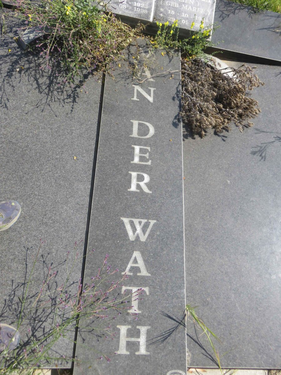 WATH Michael, van der 1923-1998 &amp; Carolina Petronella MAREE 1924-2011 _1