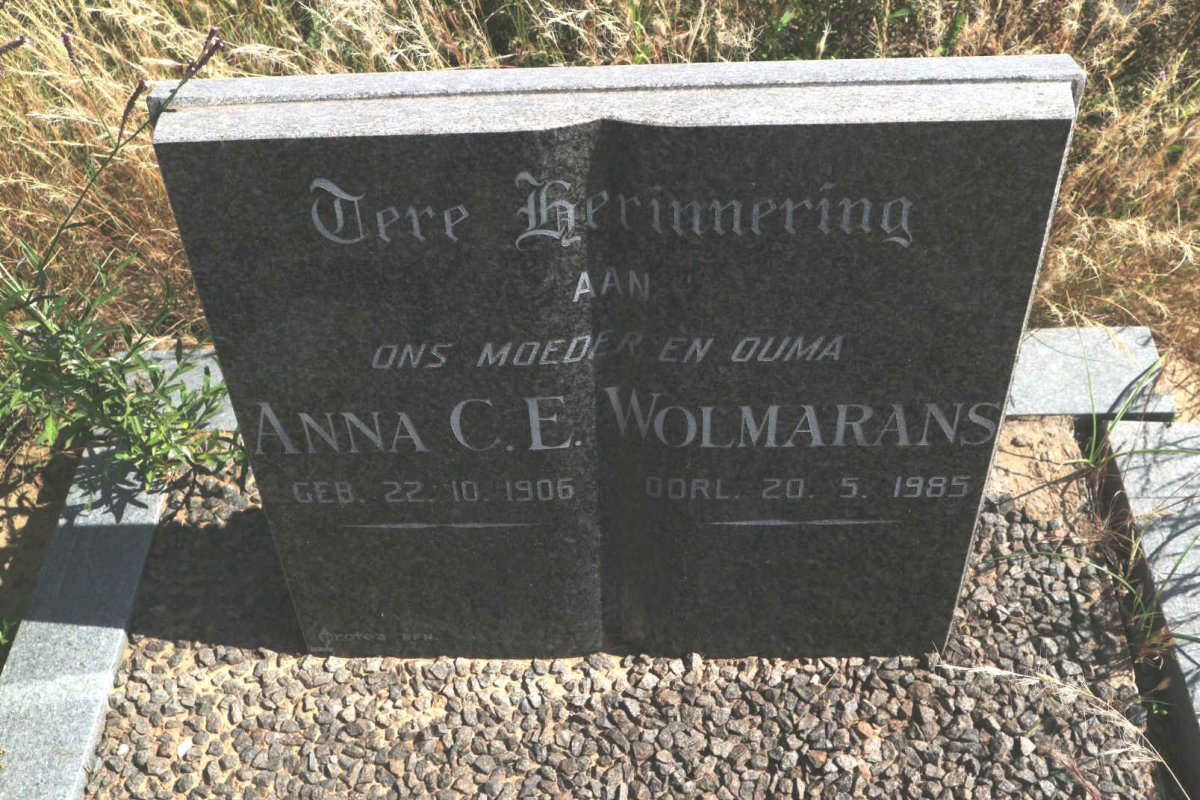 WOLMARANS Anna C.E. 1905-1985