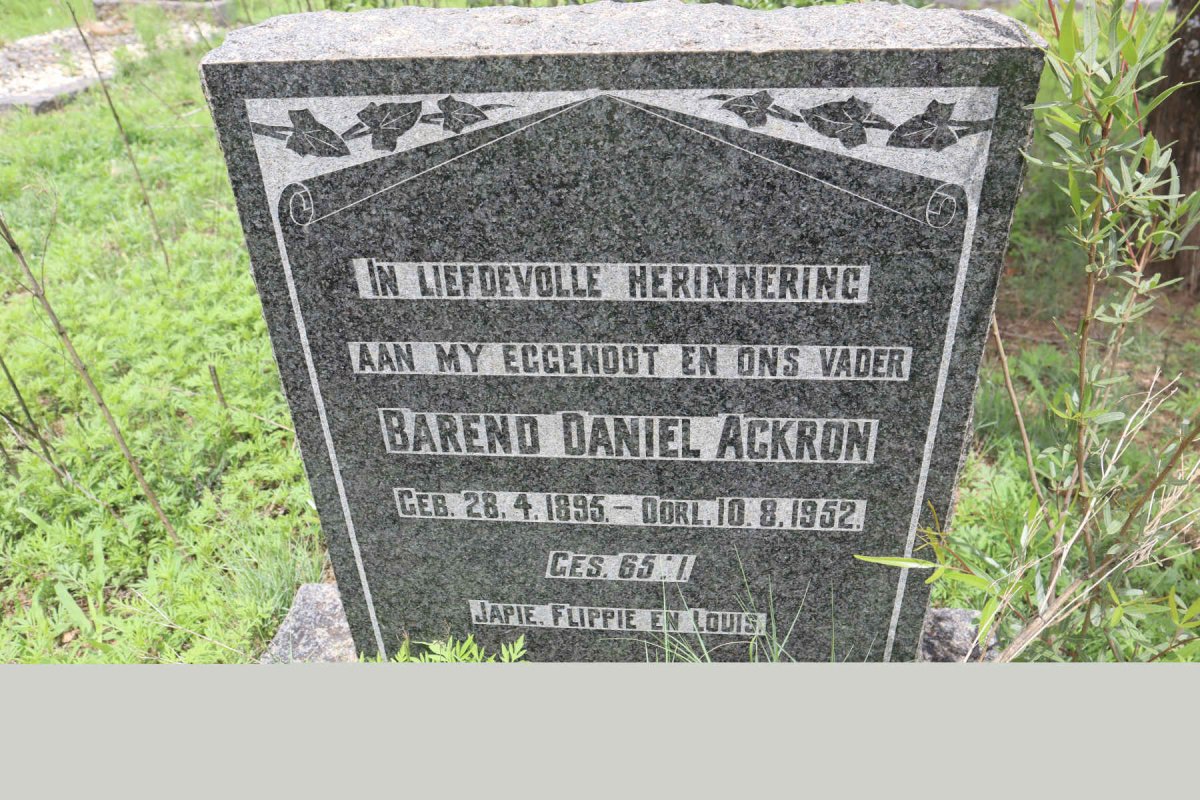 ACKRON Barend Daniel 1895-1952