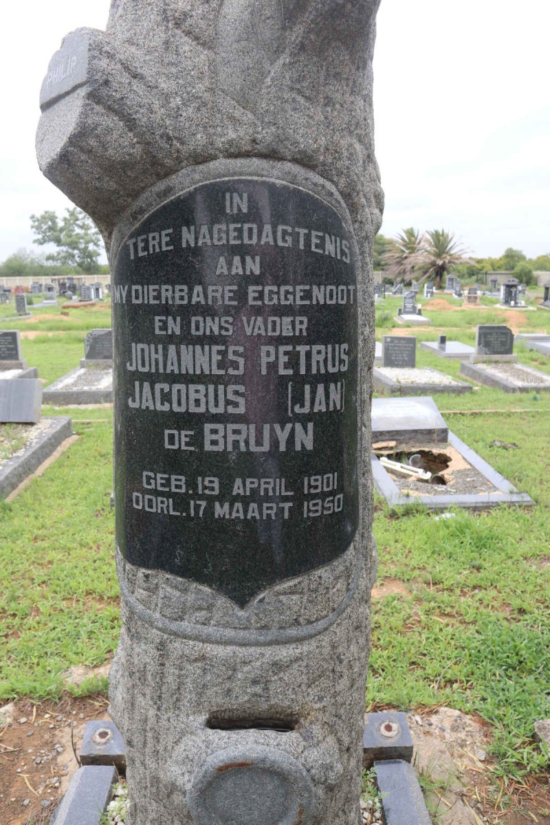 BRUYN Johannes Petrus Jacobus, de 1901-1950