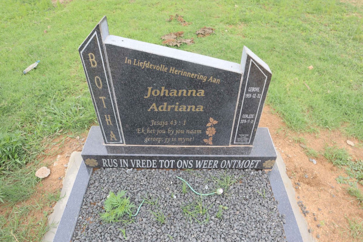 BOTHA Johanna Adriana 1959-2019
