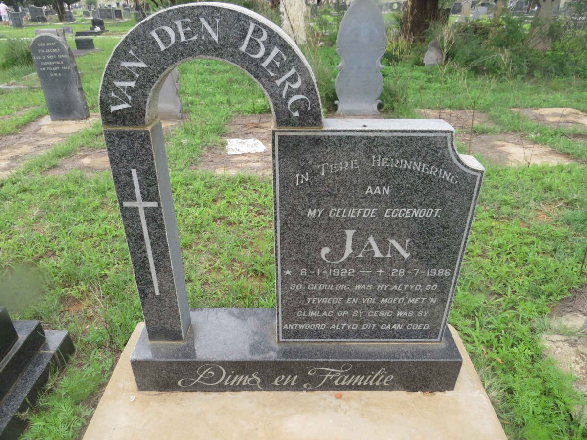 BERG Jan, van den 1922-1986