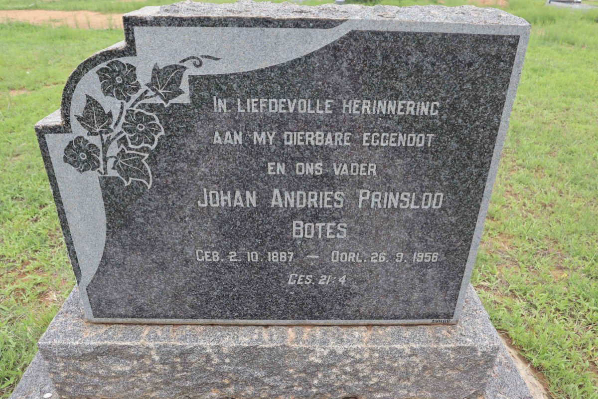 BOTES Johan Andries Prinsloo 1887-1956
