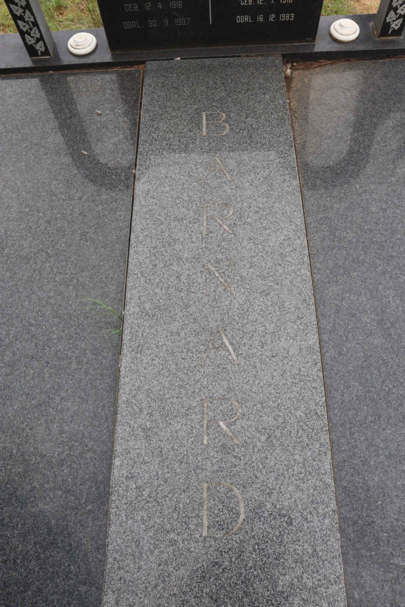 BARNARD Piet 1916-1987 &amp; Johanna 1916-1983