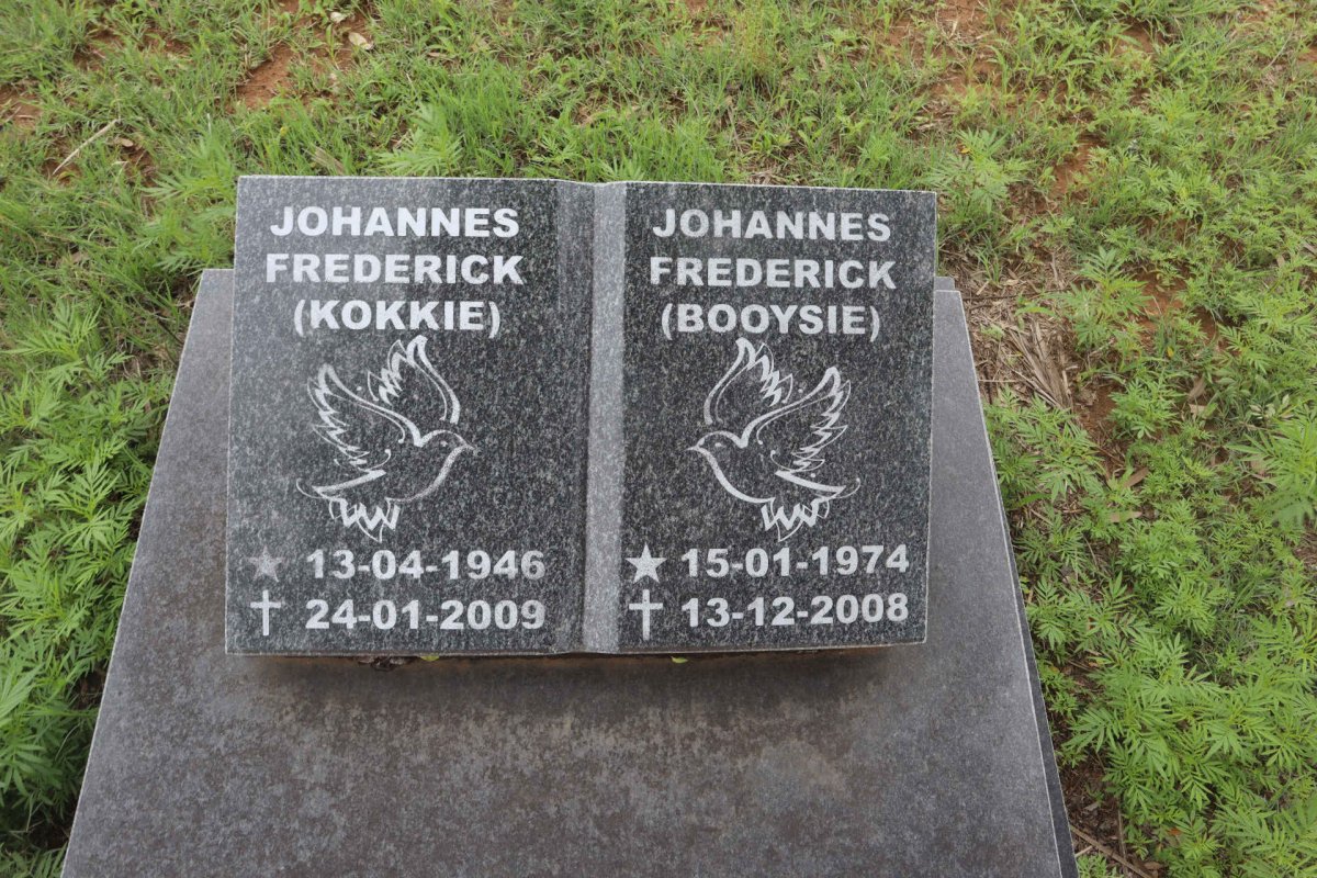 BOOYSEN Johannes Frederick 1946-2009 :: BOOYSEN Johannes Frederick 1974-2008