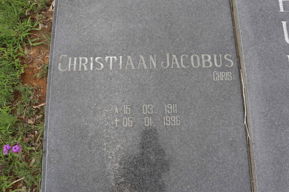 BURGER Christiaan Jacobus 1911-1996 &amp; Sophia Catherina 1923-1996
