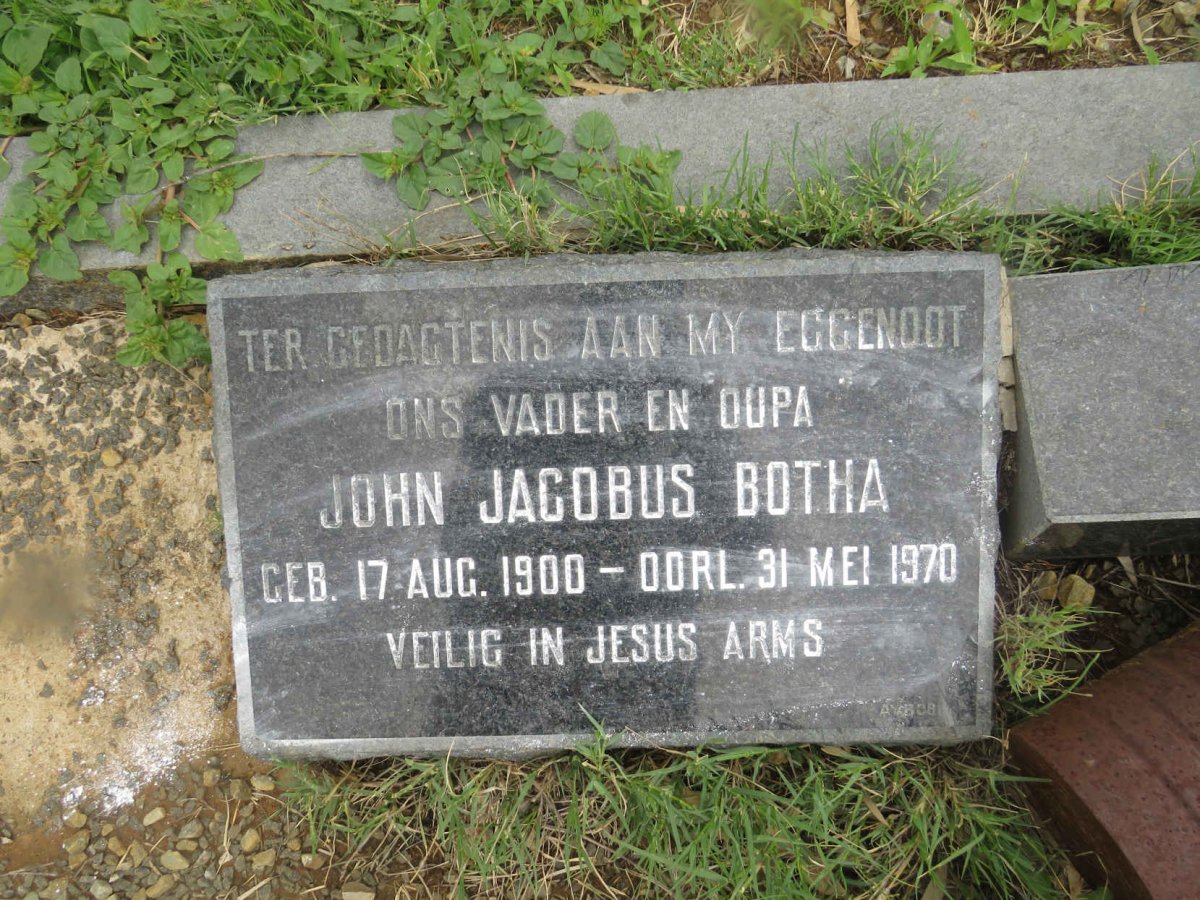 BOTHA John Jacobus 1900-1970