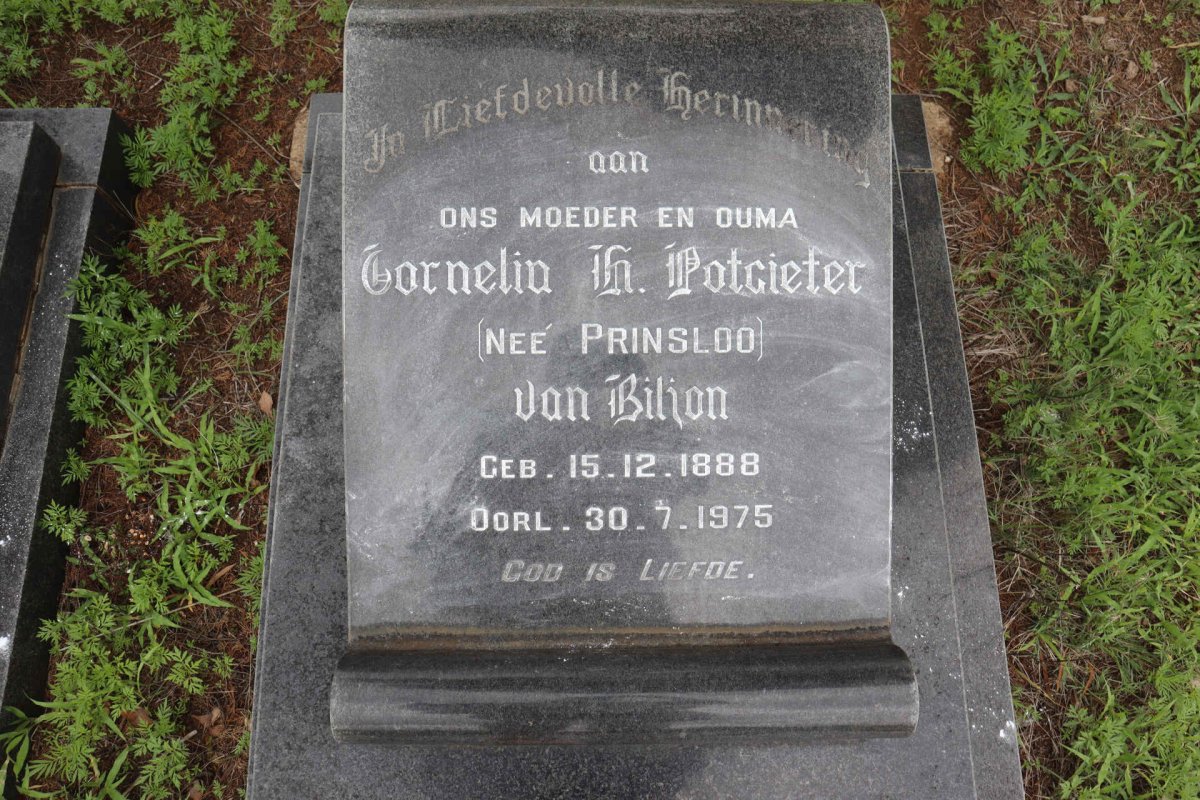 BILJON Cornelia H., van POTGIETER nee PRINSLOO 1888-1975