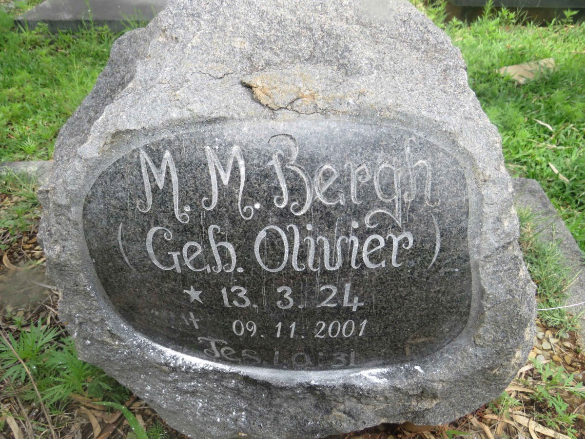BERGH M.M. nee OLIVIER 1924-2001
