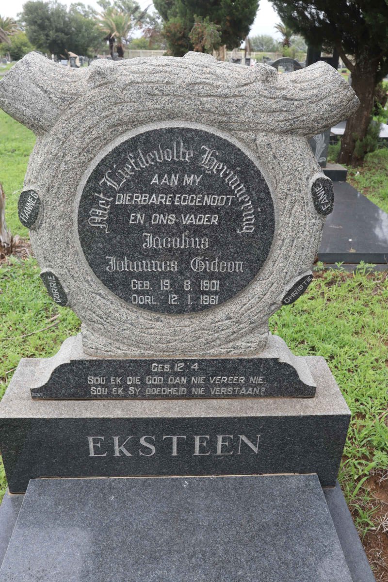EKSTEEN Jacobus Johannes Gideon 1901-1961