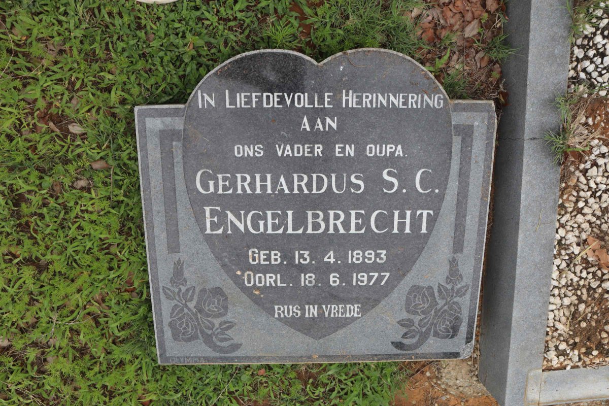 ENGELBRECHT Gerhardus S.C. 1893-1977